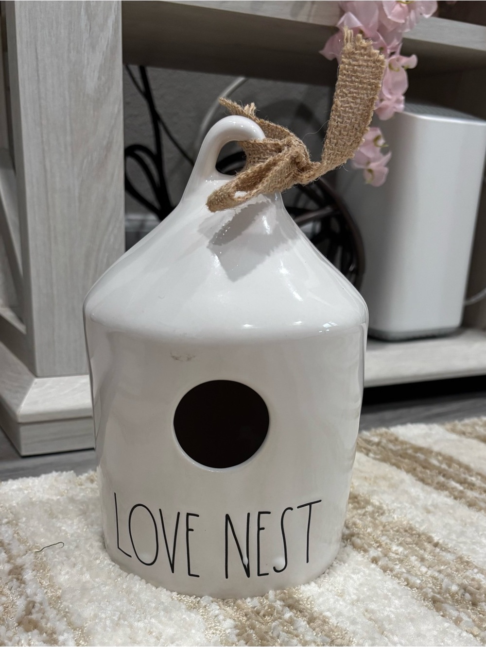 Rae Dunn White 'Love Nest' Ceramic Birdhouse Accent